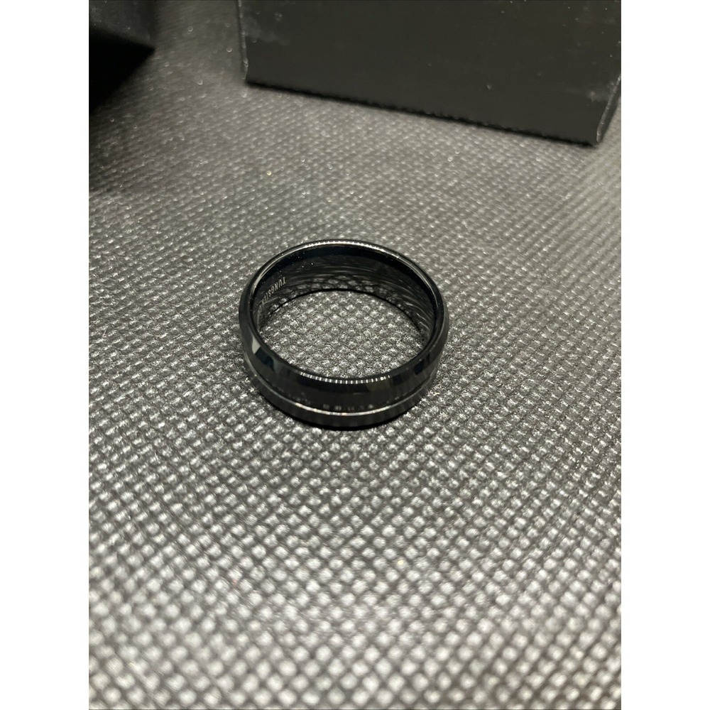 King Will Wedding Ring Mens Size 11 Black Like New Brushed Tungsten Carbide Band